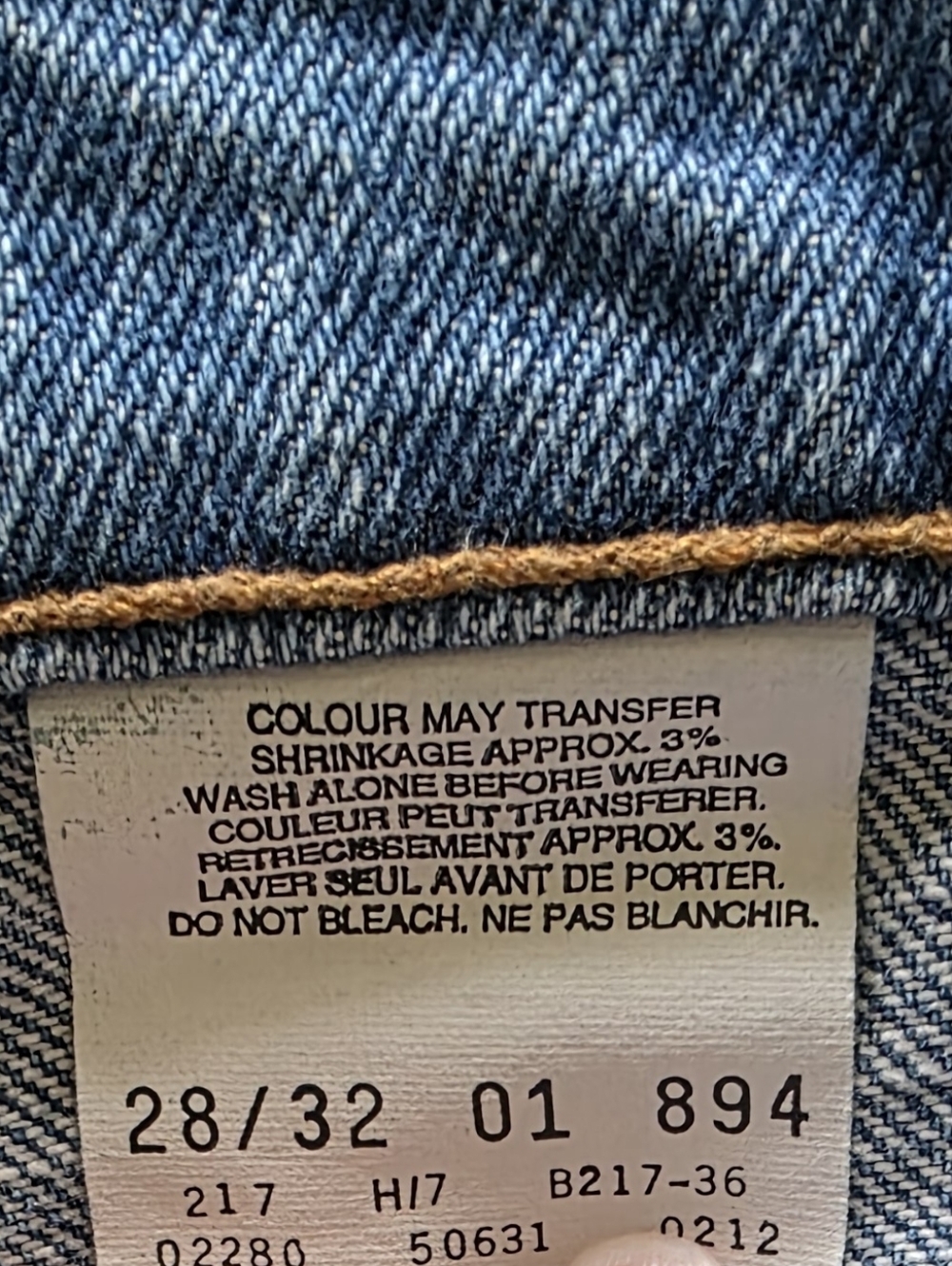 Vintage Levi's 631 Slim Fit Orange Tab Deadstock - Picture 6 of 6